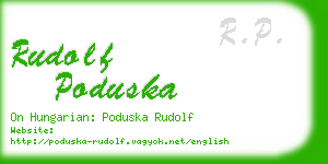 rudolf poduska business card